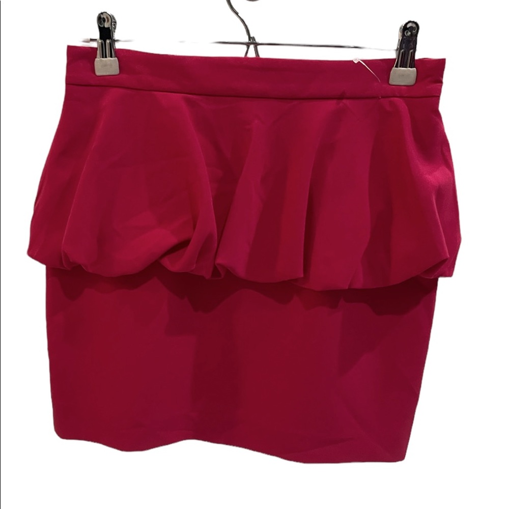 Zara pink ruffle mini skirt